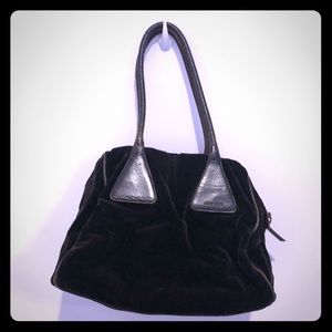 Velvet Miu Miu handbag with leather straps